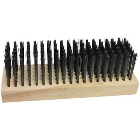 The Brush Man Scratch Brush, 7-1/4 in X 2-1/4 in Wood Block, Steel Fill, 12PK WS483